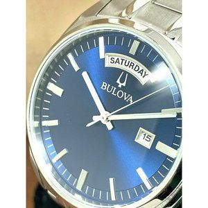 Bulova Men's Watch 96C125 Quartz Blue Dial Day